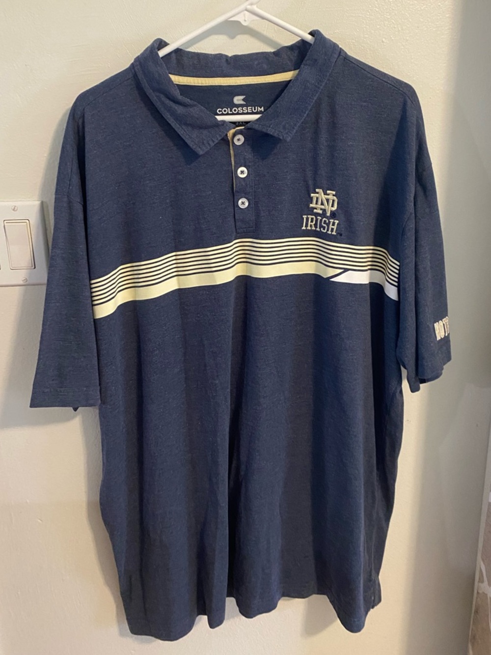 Colloseum Men’s 3XL Notre Dame Navy Polo Shirt